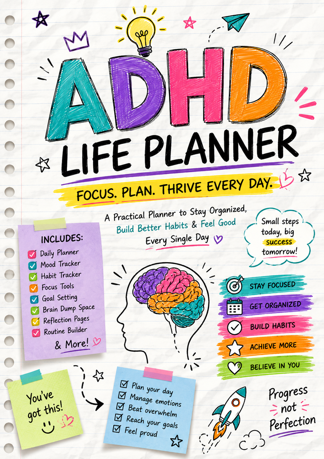 ADHD Life Planner Doodle Edition